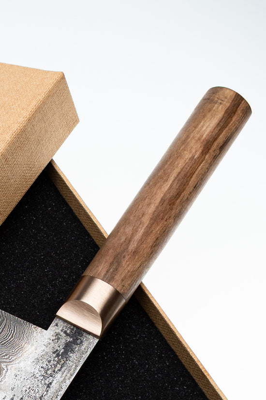 Damascus Santoku 500L Walnut