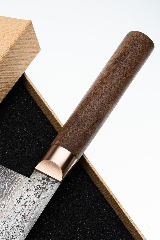 Damascus Santoku 500L Walnut