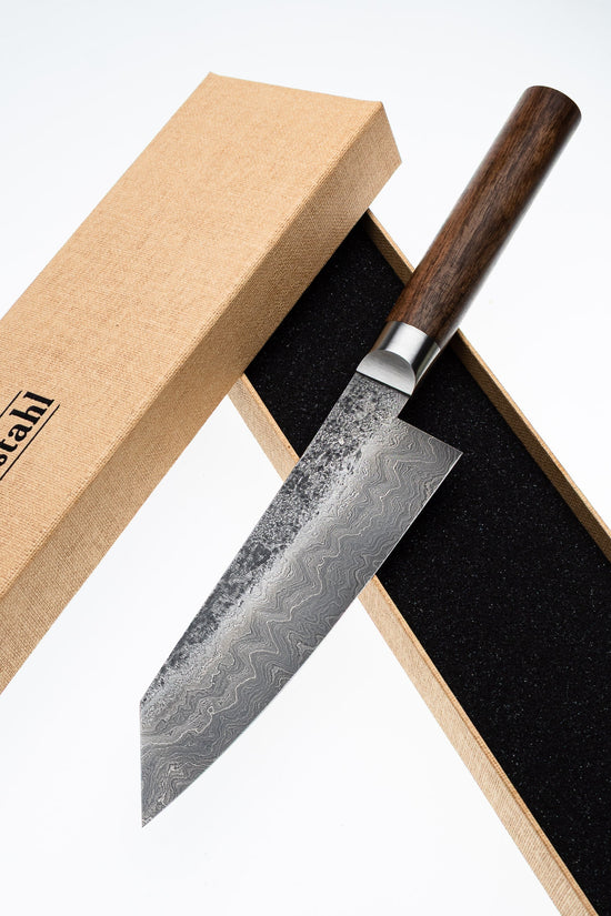 K-tip Damascus Santoku 500L Walnut